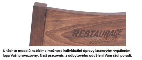 Logo laser vypálení znaku provozovny.