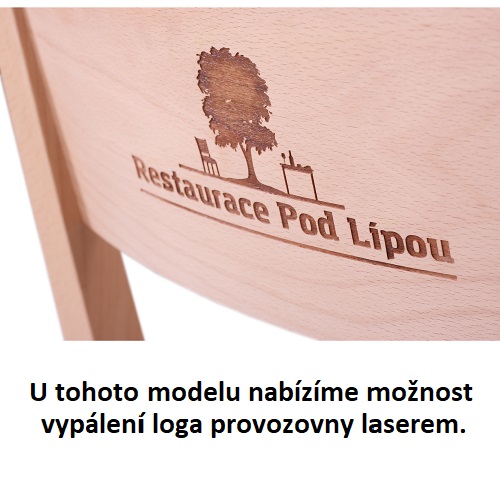 Laserové vypalování loga do židle
