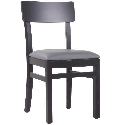 Moderní dřevěné židle do restaurce s čalouněním
